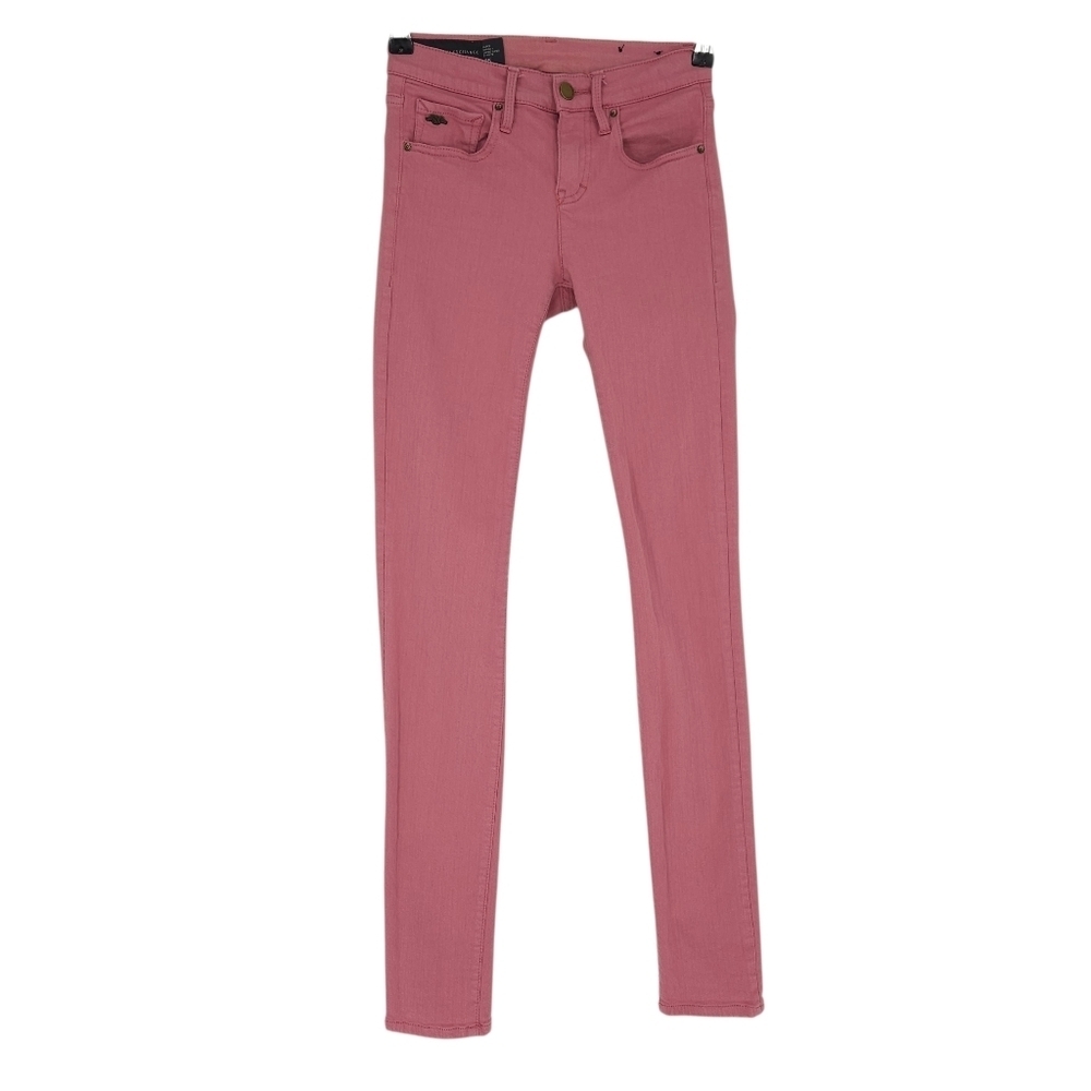 Armani Exchange Super Skinny Jeans Pink Low Rise Medium Wash Denim 25